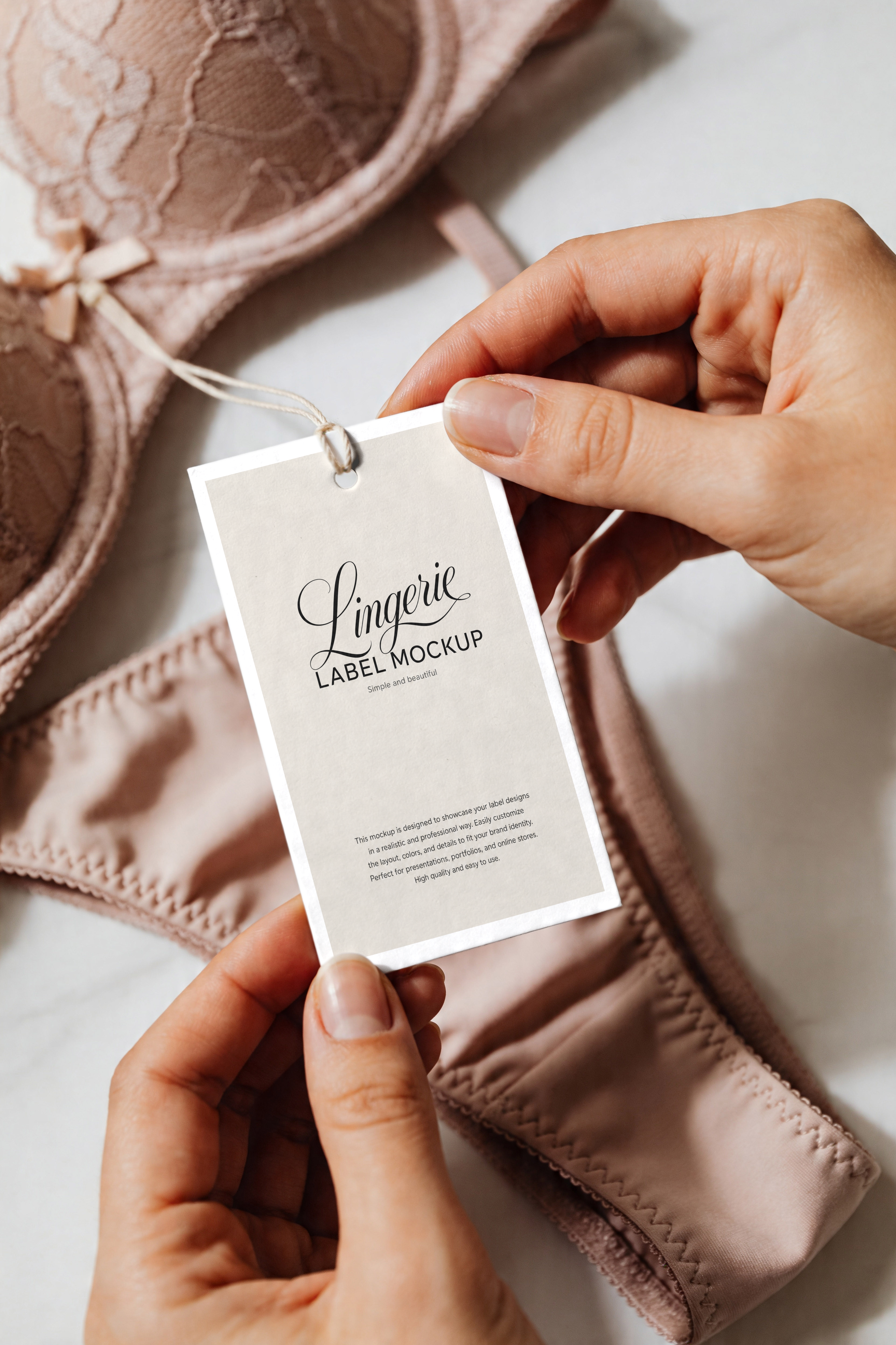 Lingerie Label Mockup