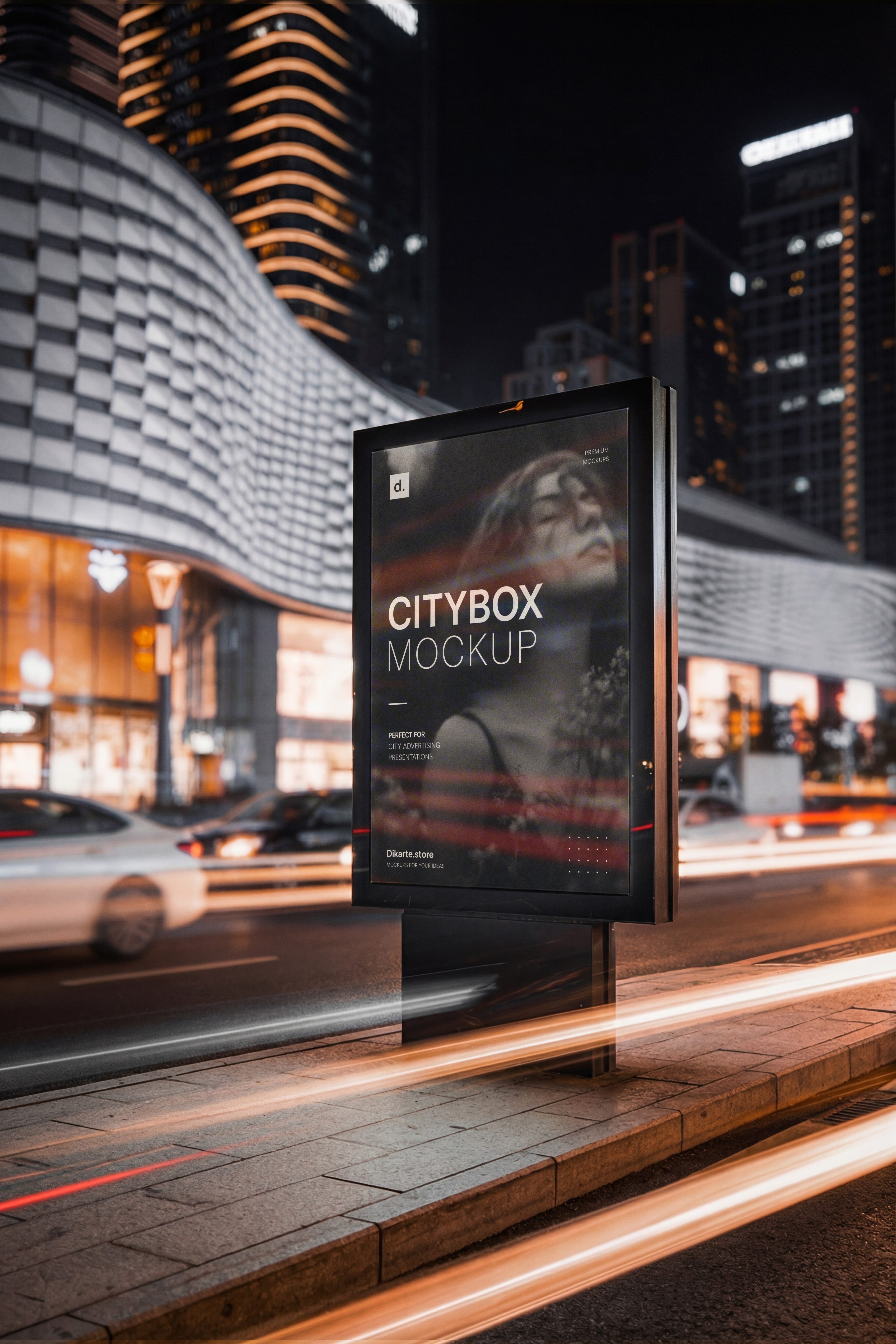 Night Citybox mockup advertising