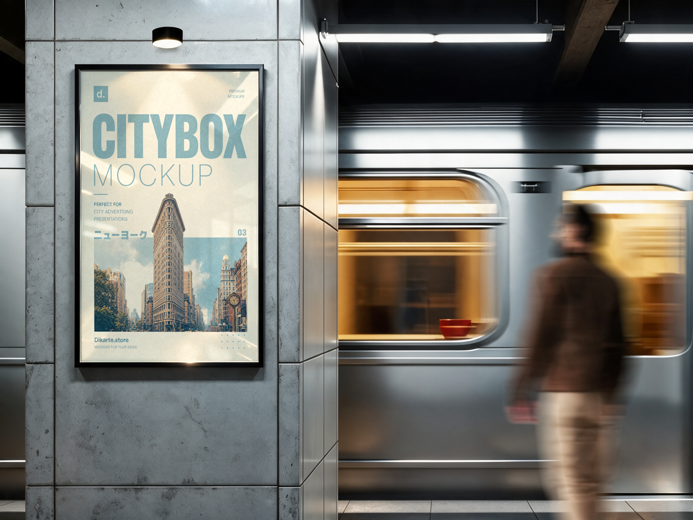 Poster mockup advertising Urban Metro Poster