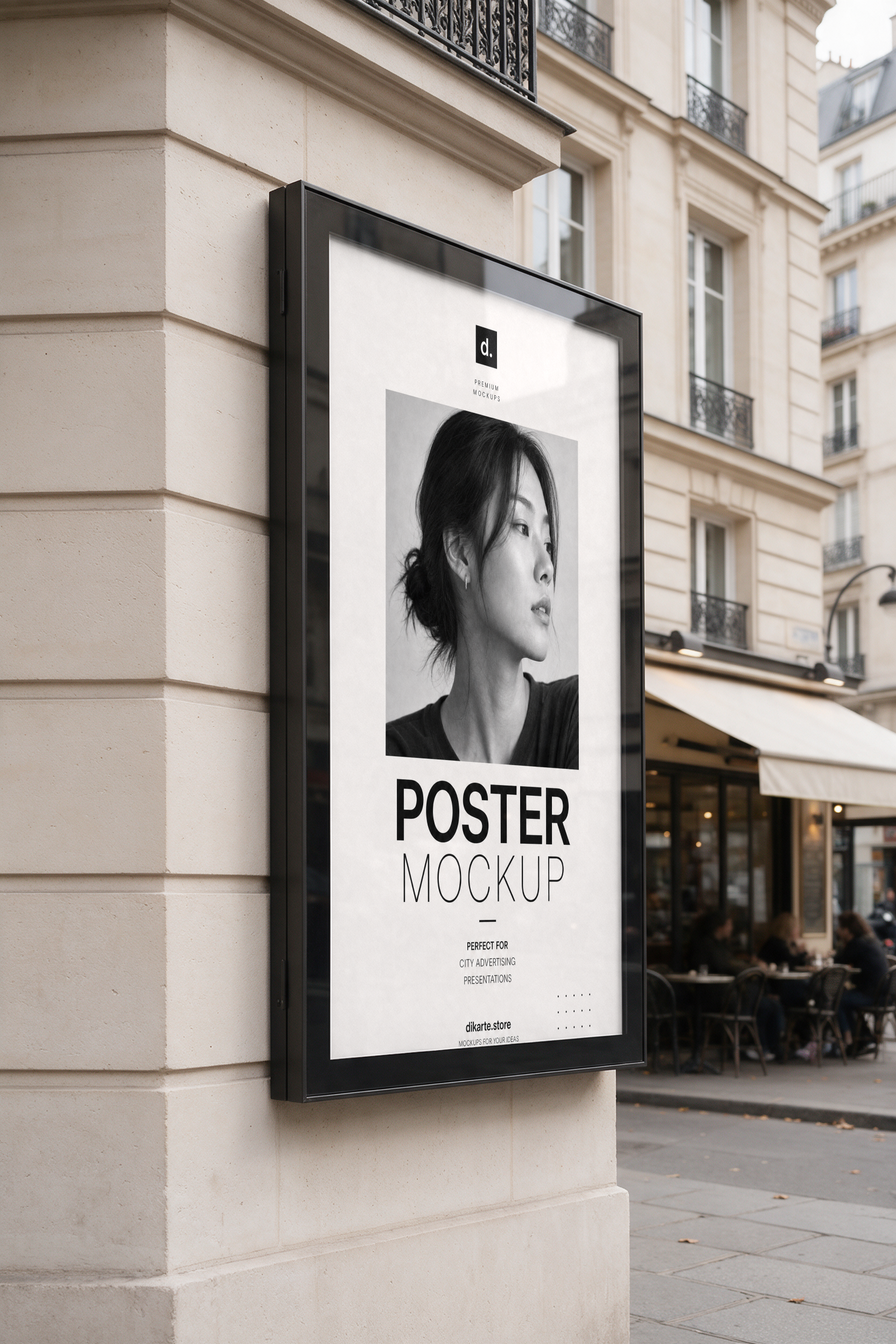 Poster mockup advertising Parisian Street Poster