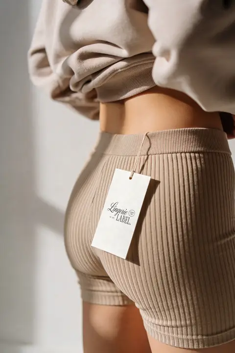Lingerie Label Mockup on underpants