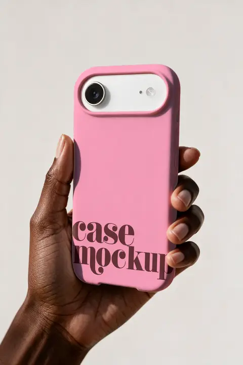 Case mockup iPhone Air In Hand Minimal