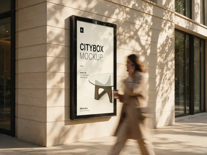 Poster mockup advertising Stylish Quarter Poster