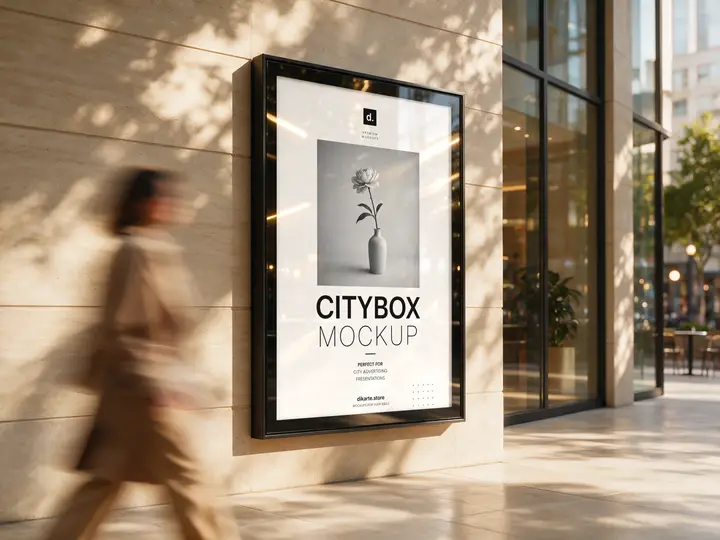 Poster mockup advertising Stylish Quarter Poster
