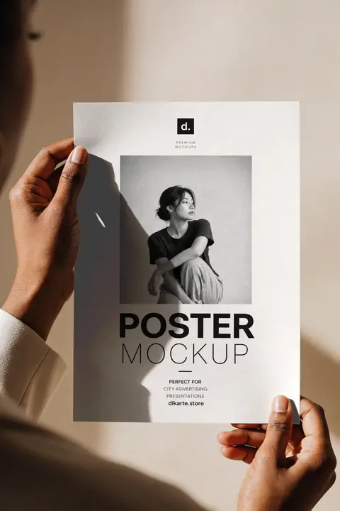 Poster in the Hands Creamy Style