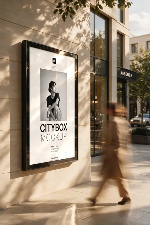 Poster mockup advertising Stylish Quarter Poster