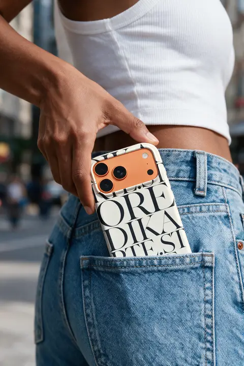 Case mockup iPhone 17 Pro Jeans Pocket