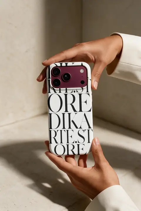 Case mockup iPhone 18 Pro Warm Plaster Hold