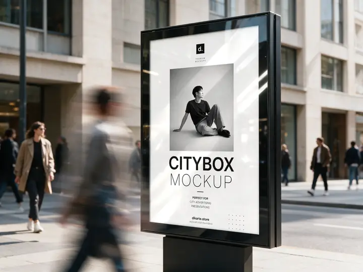 Citybox mockup advertising Modern City