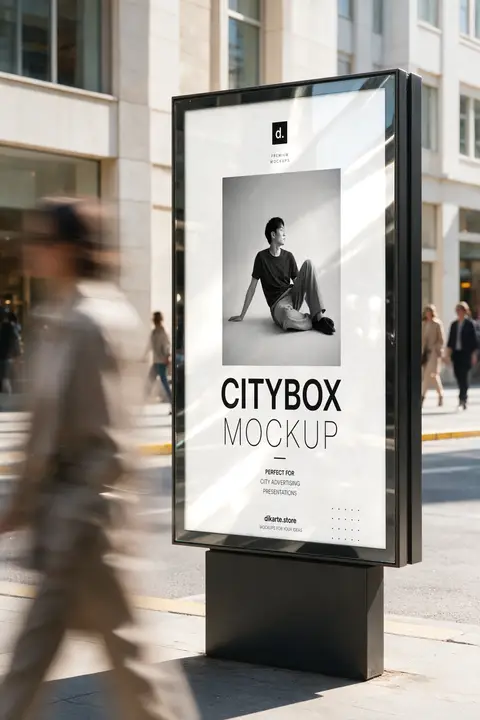 Citybox mockup advertising Modern City